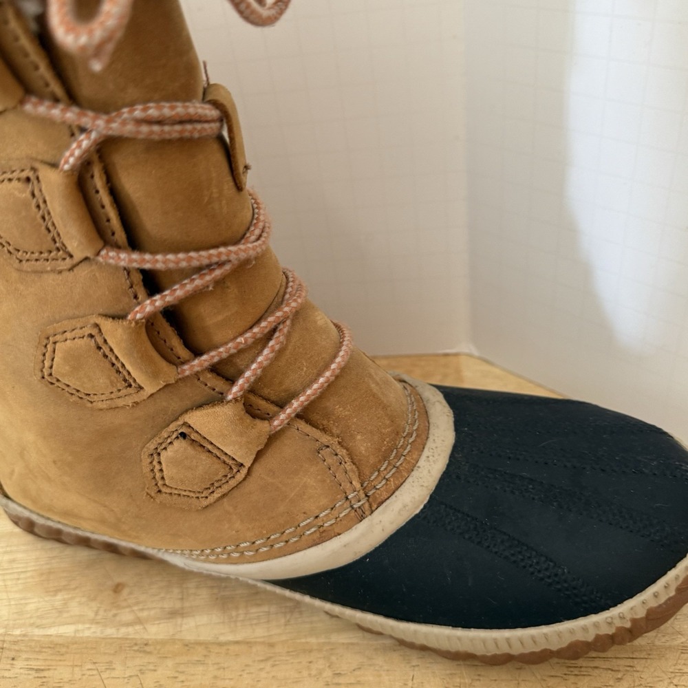 SOREL Out N About Plus Tall Waterproof Boot Elk Brown Size 8.5 Retail $180 - Picture 13 of 16